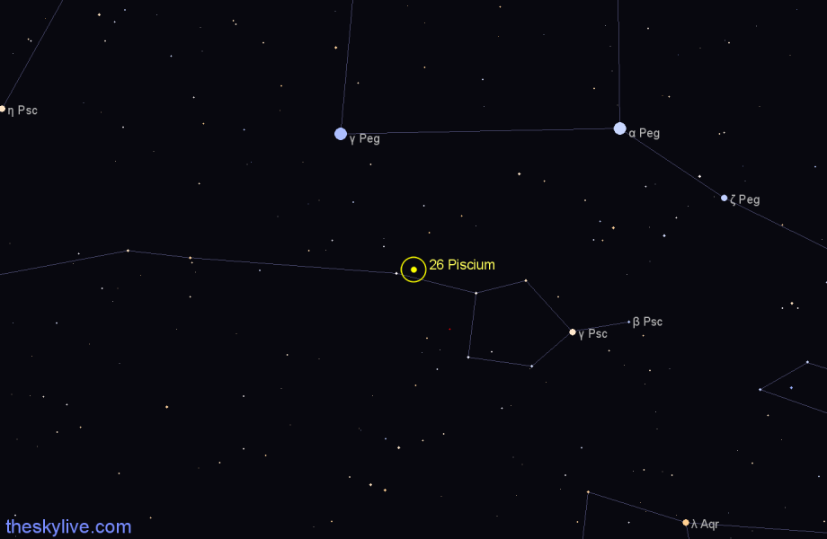 Finder chart 26 Piscium star