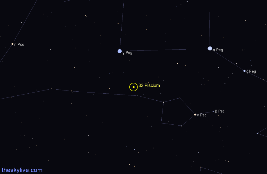 Finder chart 32 Piscium star