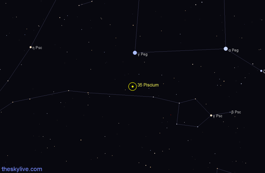 Finder chart 35 Piscium star