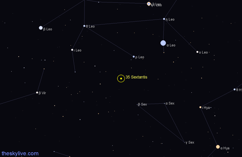 Finder chart 35 Sextantis star