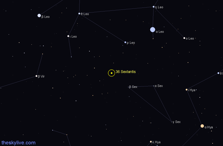 Finder chart 36 Sextantis star