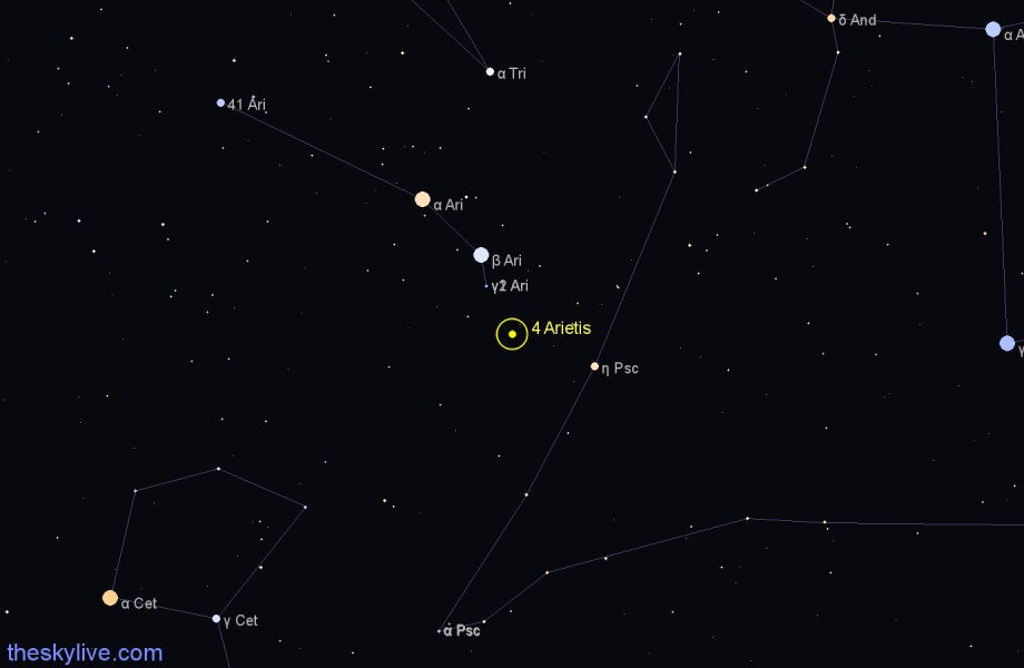 Finder chart 4 Arietis star