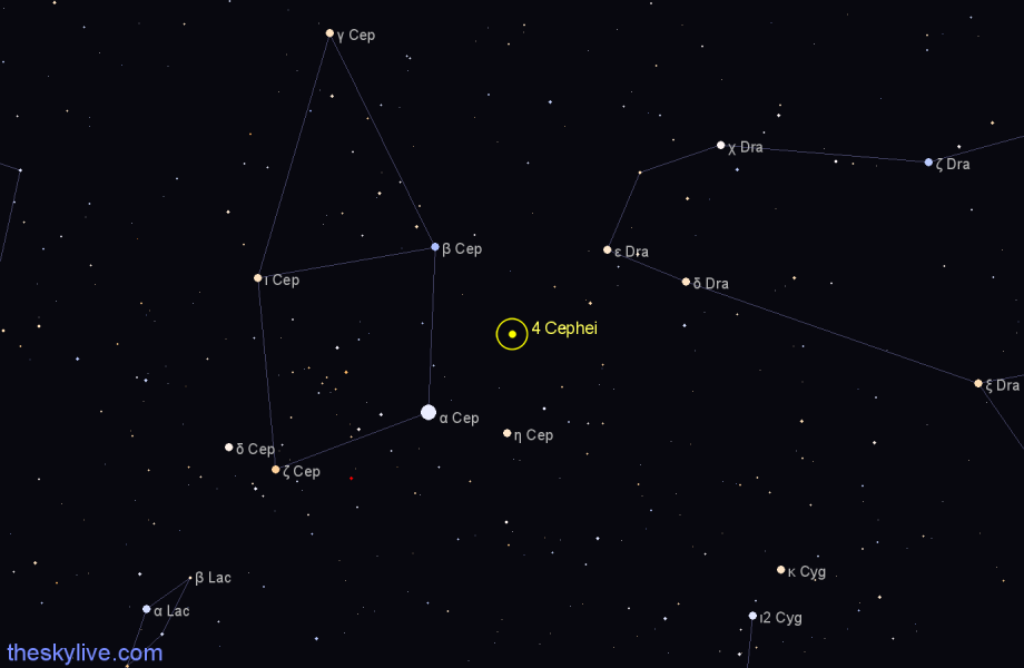 Finder chart 4 Cephei star