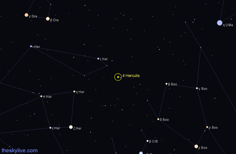 Finder chart 4 Herculis star