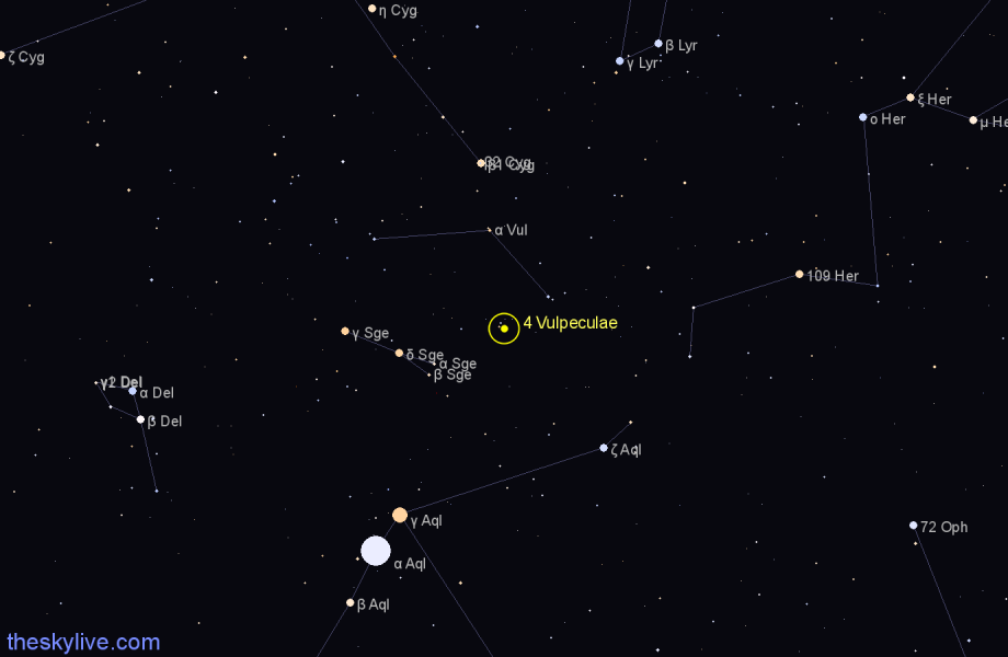 Finder chart 4 Vulpeculae star