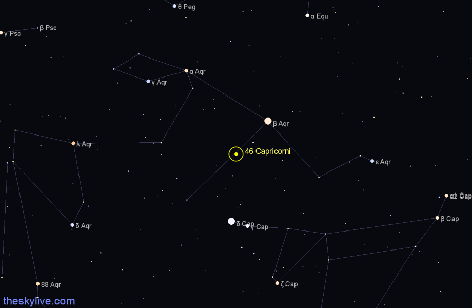 Finder chart 46 Capricorni star