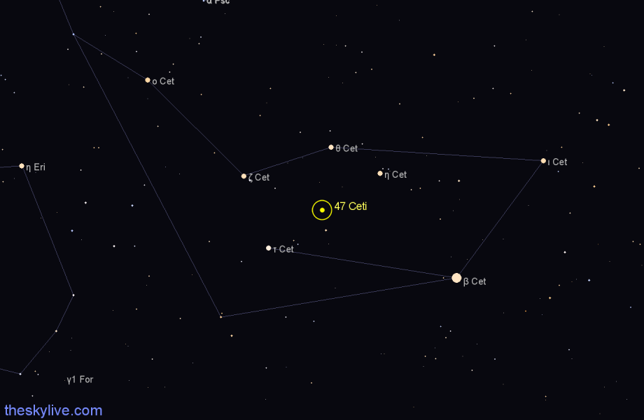 Finder chart 47 Ceti star