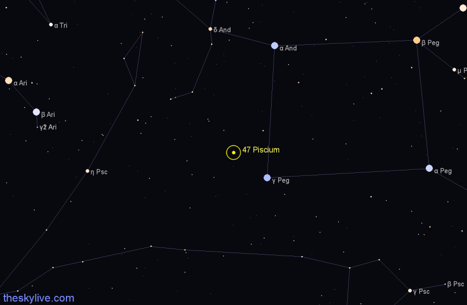 Finder chart 47 Piscium star