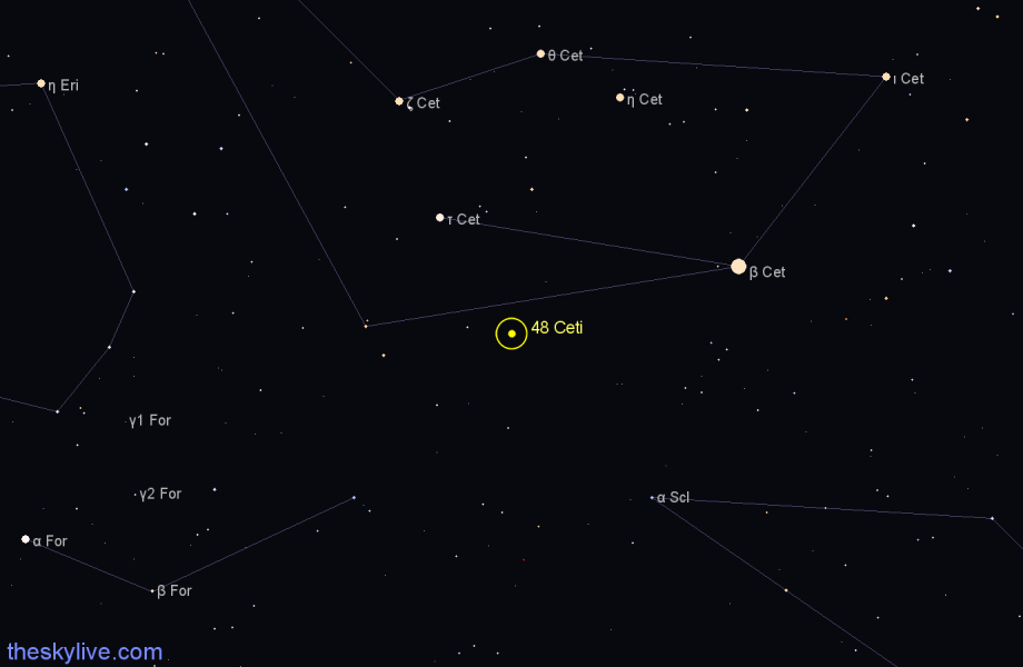 Finder chart 48 Ceti star