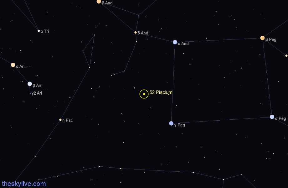 Finder chart 52 Piscium star