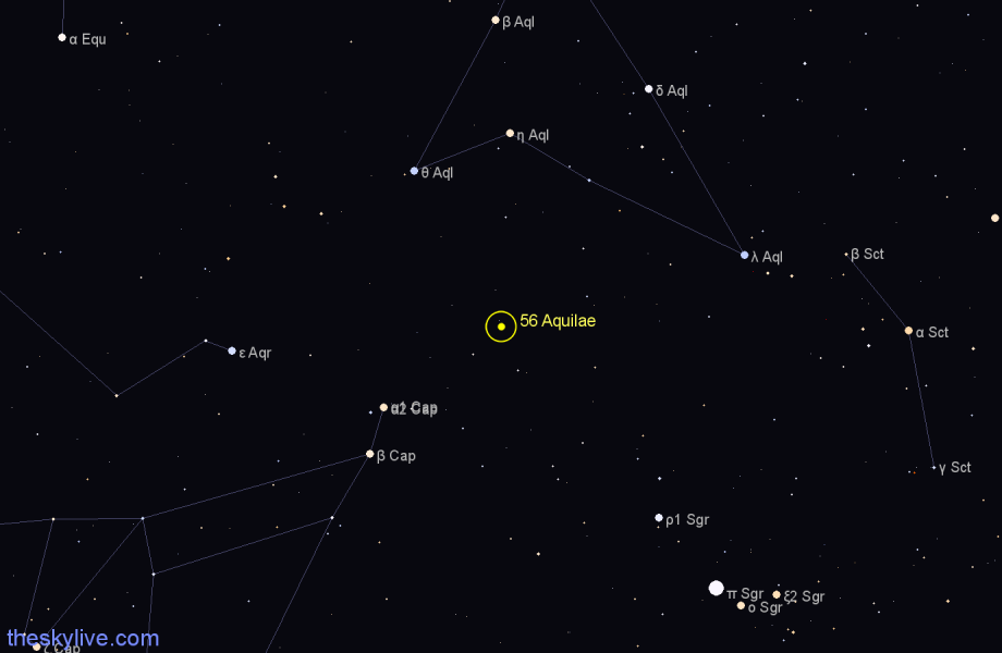 Finder chart 56 Aquilae star