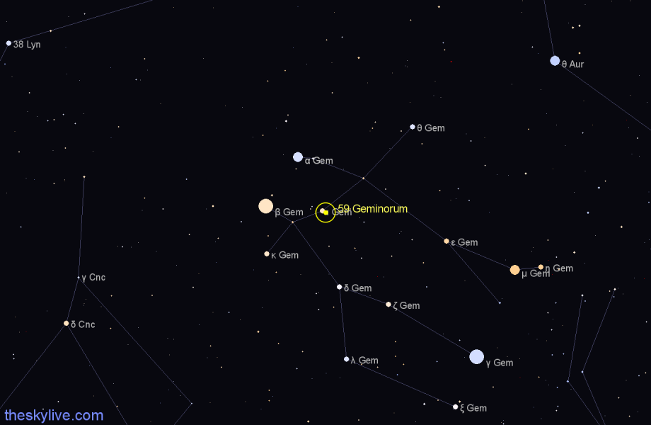 Finder chart 59 Geminorum star