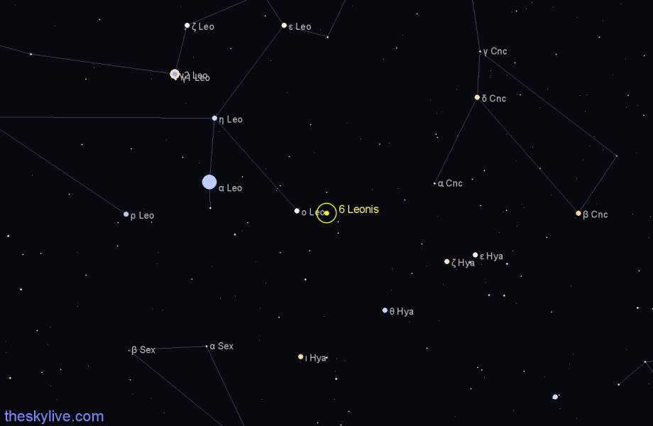 Finder chart 6 Leonis star
