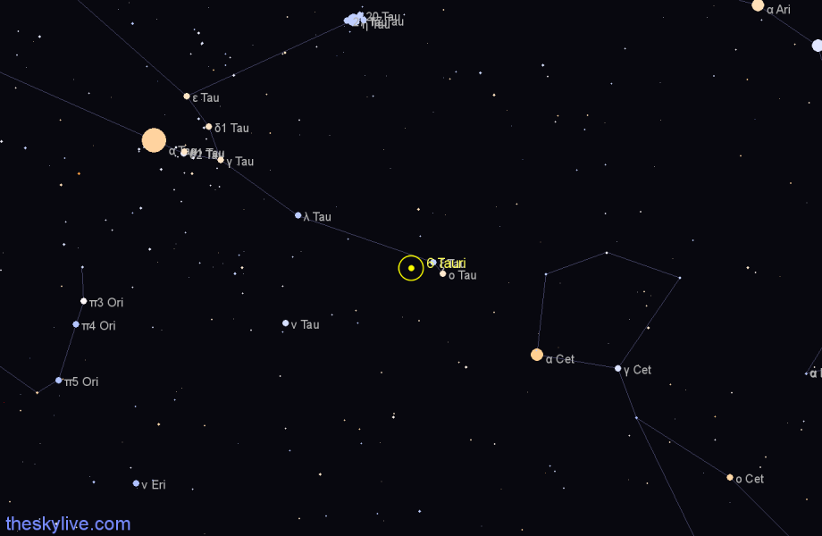 Finder chart 6 Tauri star