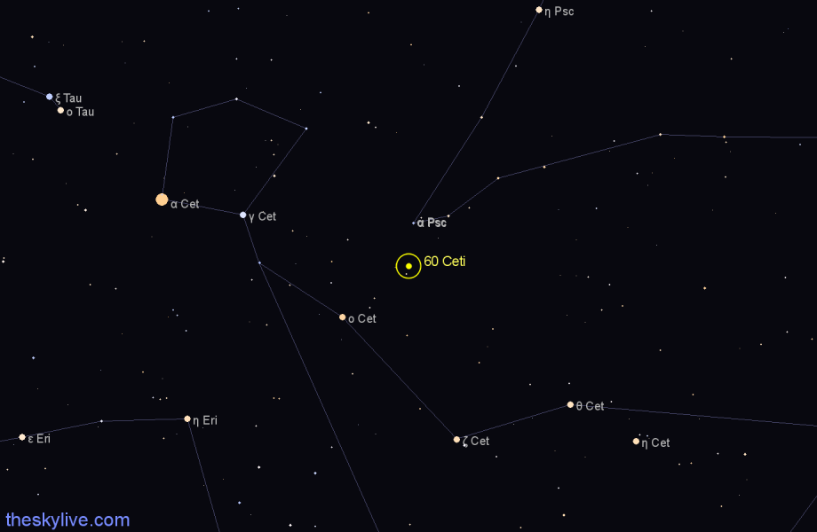 Finder chart 60 Ceti star
