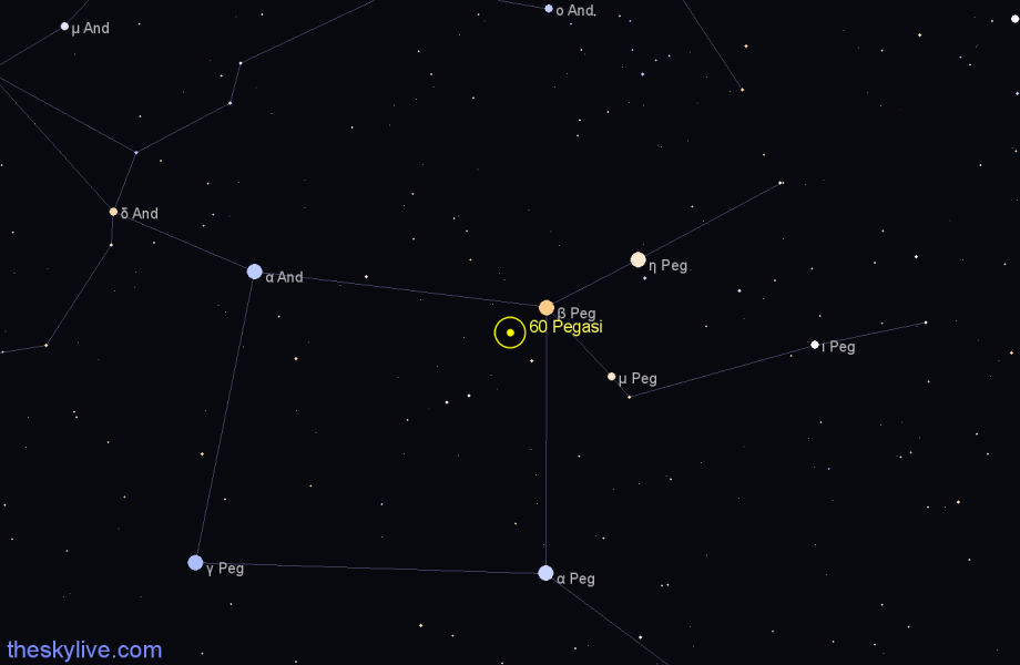 Finder chart 60 Pegasi star