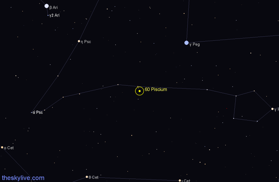 Finder chart 60 Piscium star