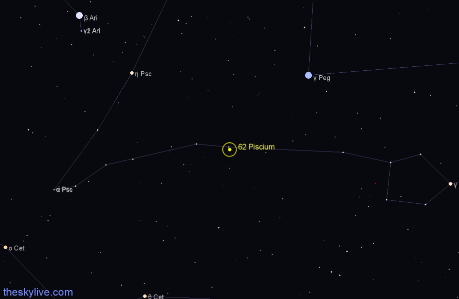 Finder chart 62 Piscium star