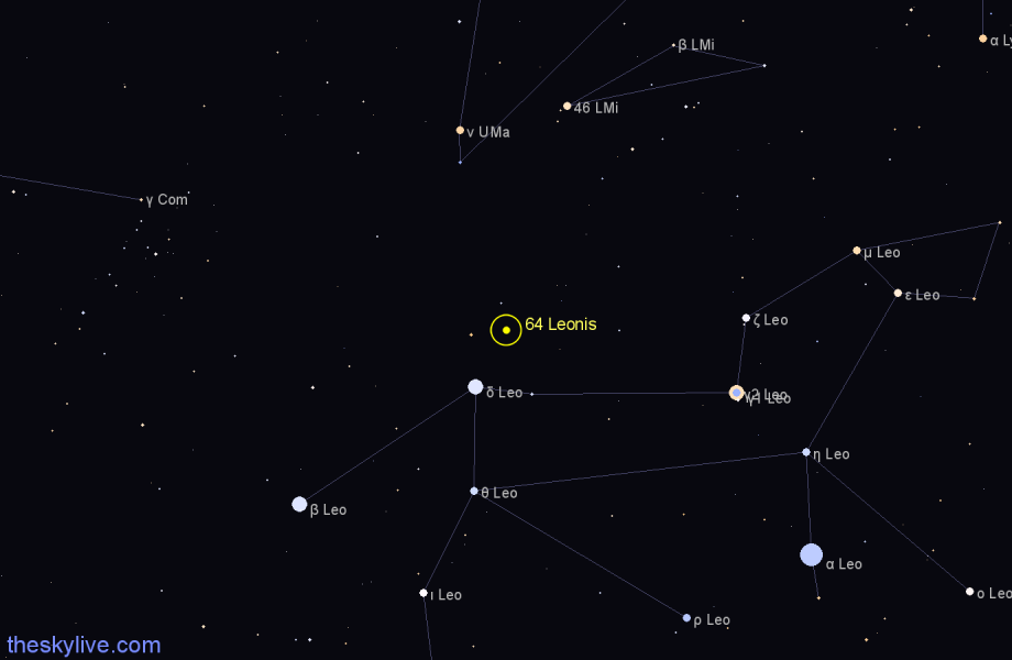 Finder chart 64 Leonis star