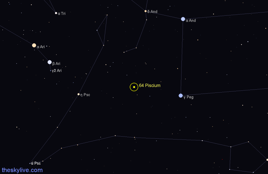 Finder chart 64 Piscium star