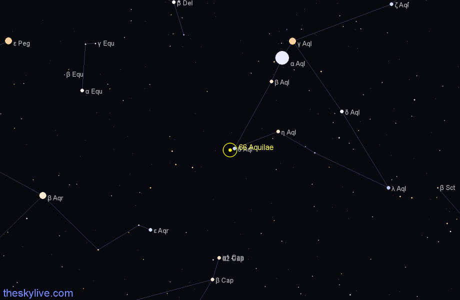 Finder chart 66 Aquilae star