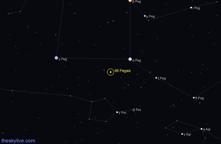 Finder chart 66 Pegasi star