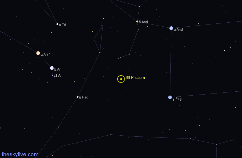 Finder chart 66 Piscium star