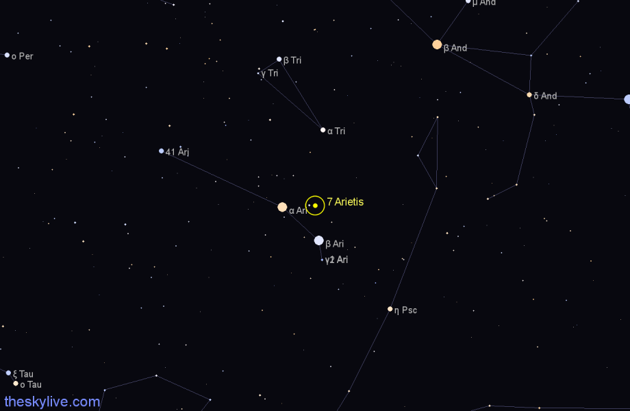 Finder chart 7 Arietis star