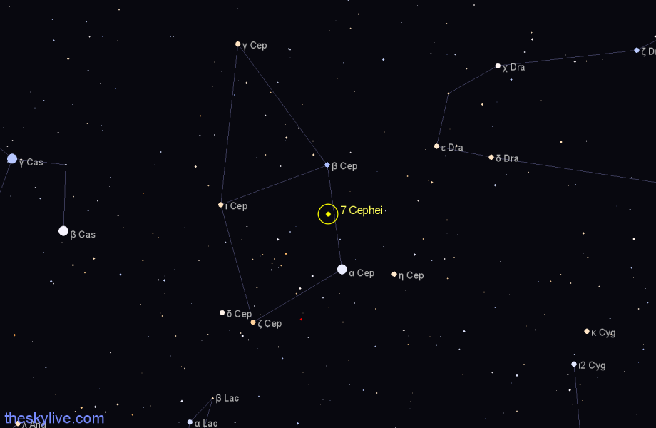 Finder chart 7 Cephei star