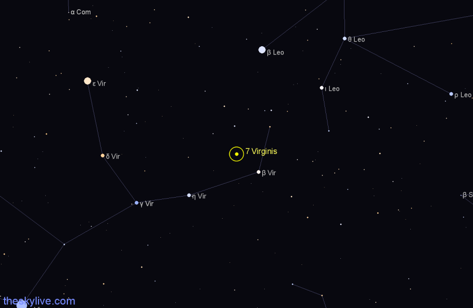 Finder chart 7 Virginis star