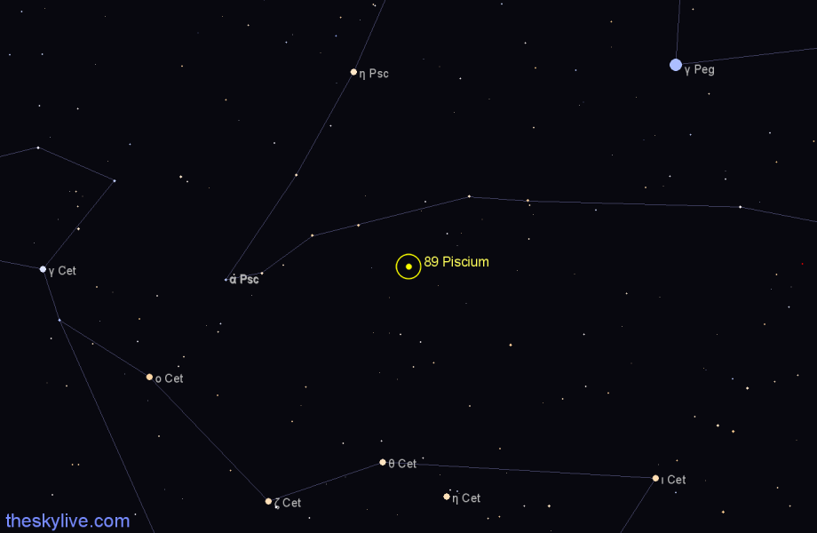 Finder chart 89 Piscium star
