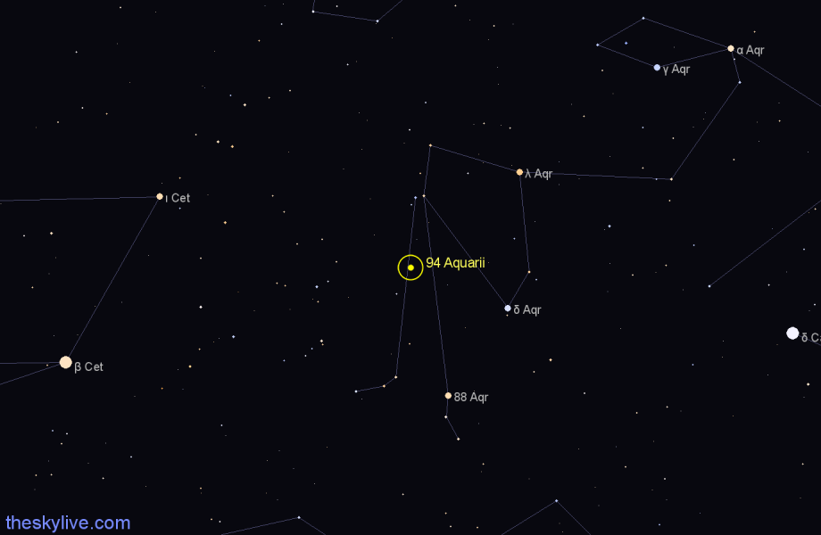 Finder chart 94 Aquarii star