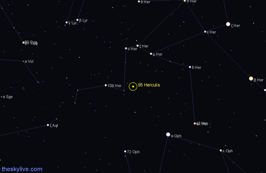 Finder chart 95 Herculis star