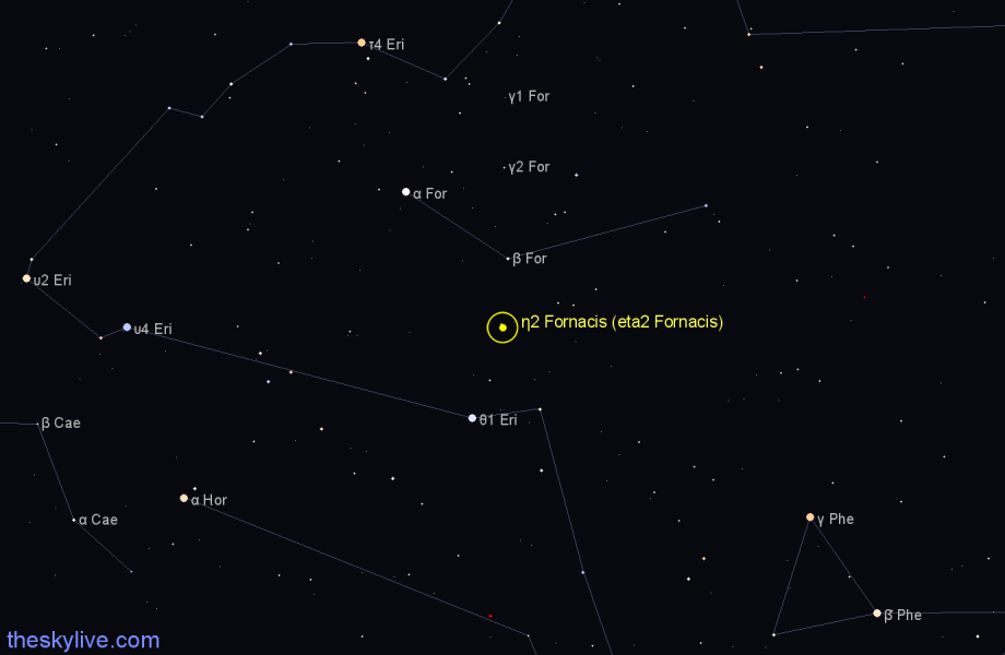 Finder chart η2 Fornacis (eta2 Fornacis) star