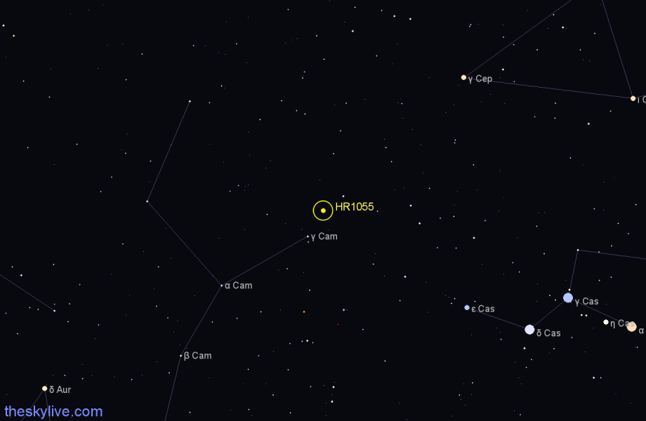 Finder chart HR1055 star