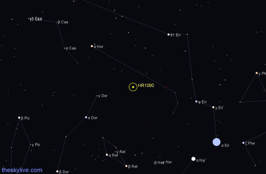 Finder chart HR1090 star