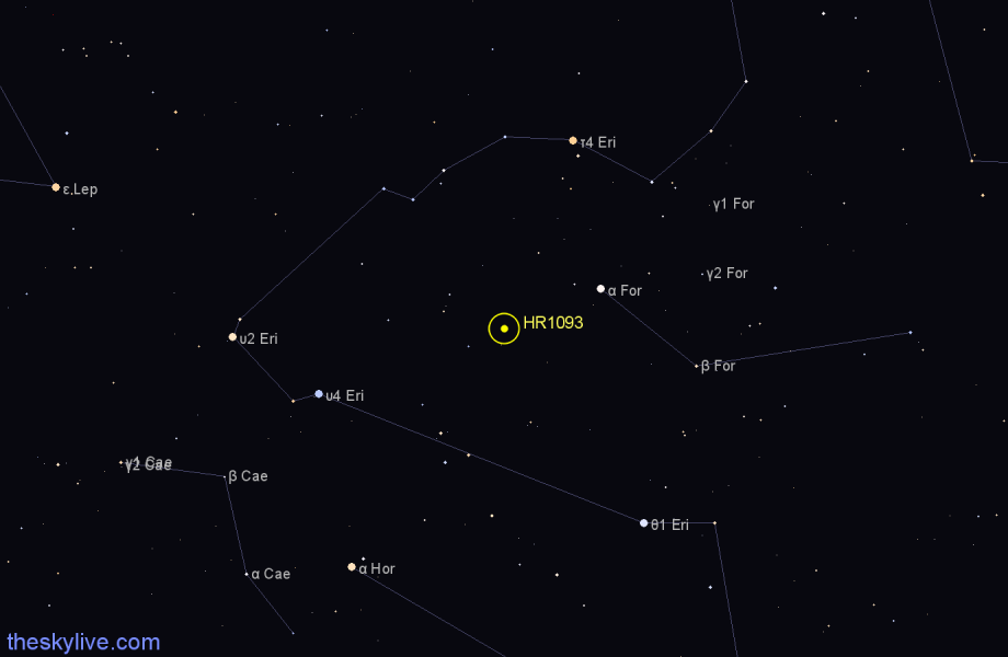 Finder chart HR1093 star