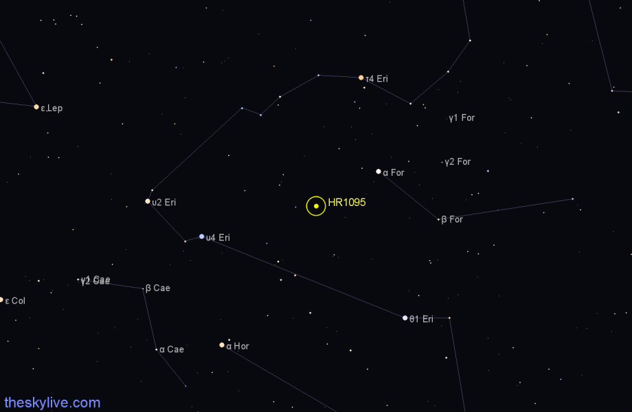 Finder chart HR1095 star