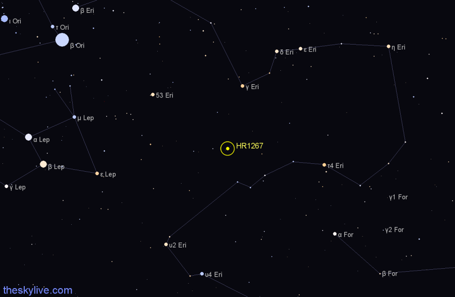 Finder chart HR1267 star