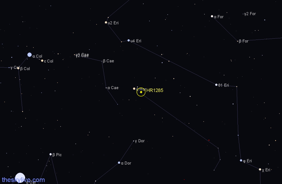Finder chart HR1285 star