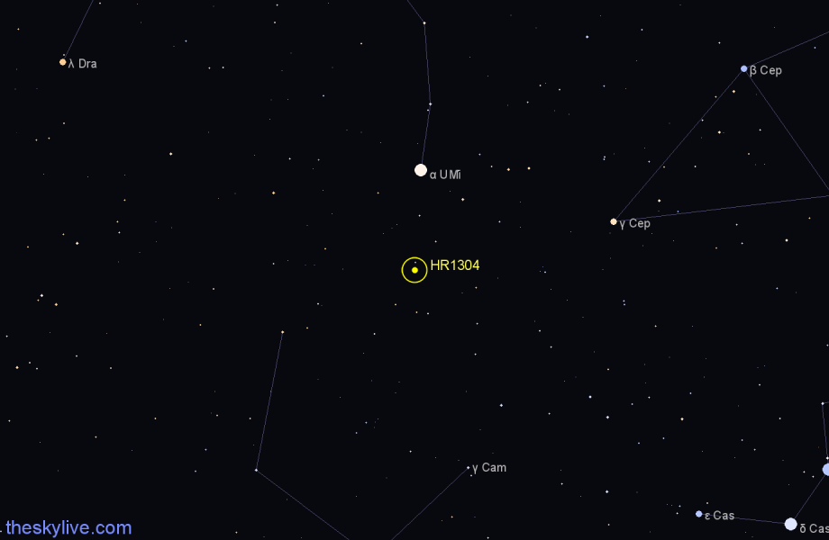 Finder chart HR1304 star