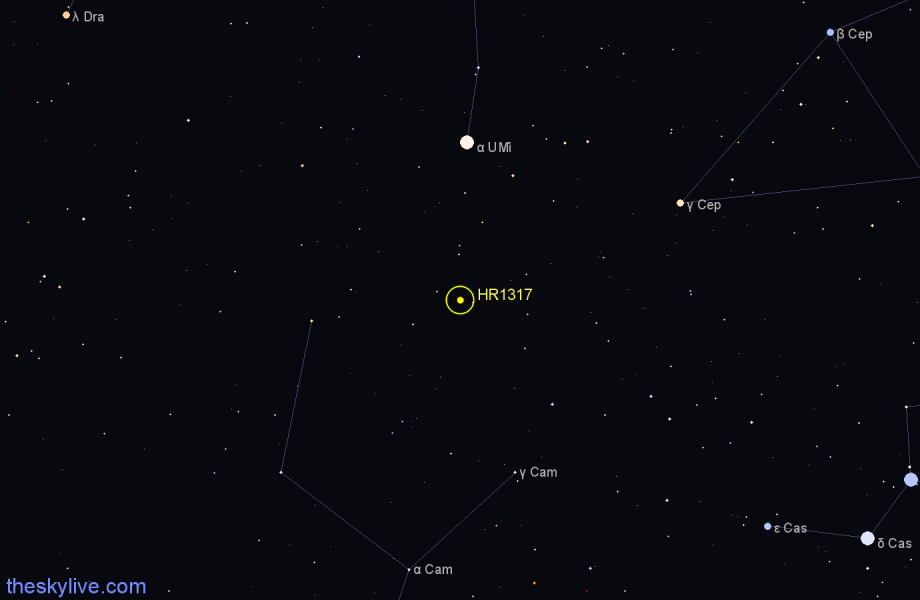 Finder chart HR1317 star