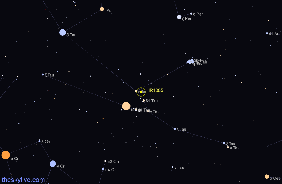 Finder chart HR1385 star