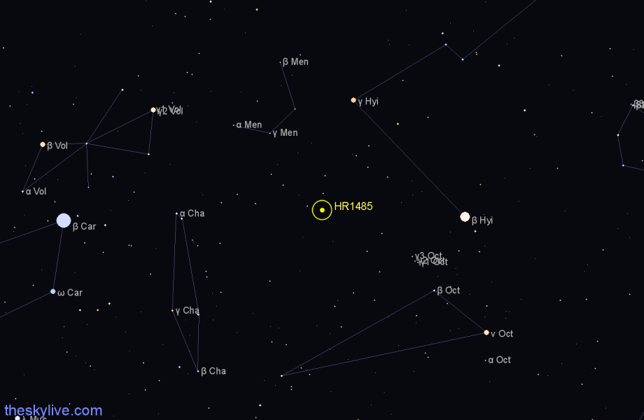 Finder chart HR1485 star