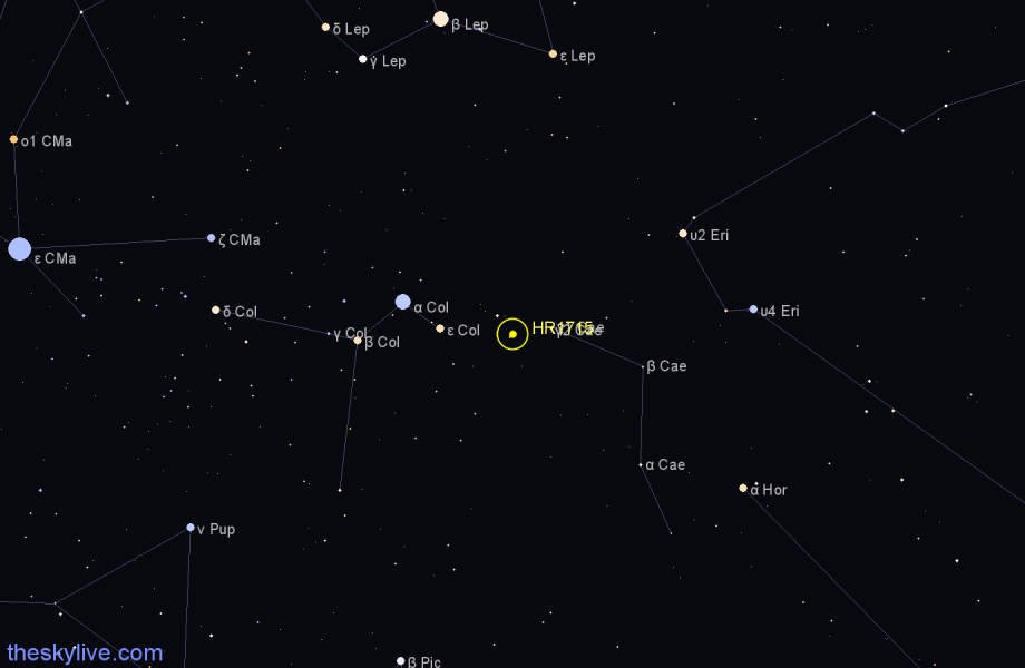 Finder chart HR1715 star
