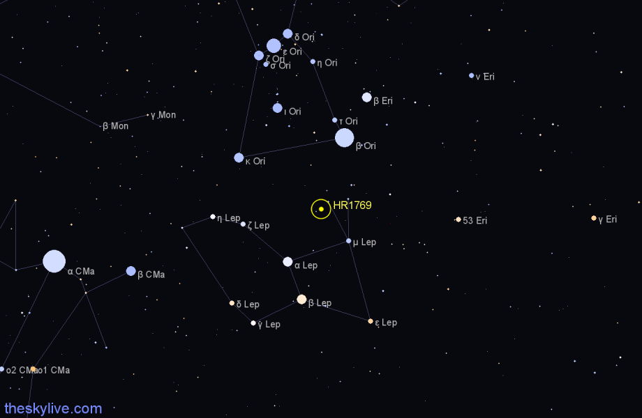 Finder chart HR1769 star