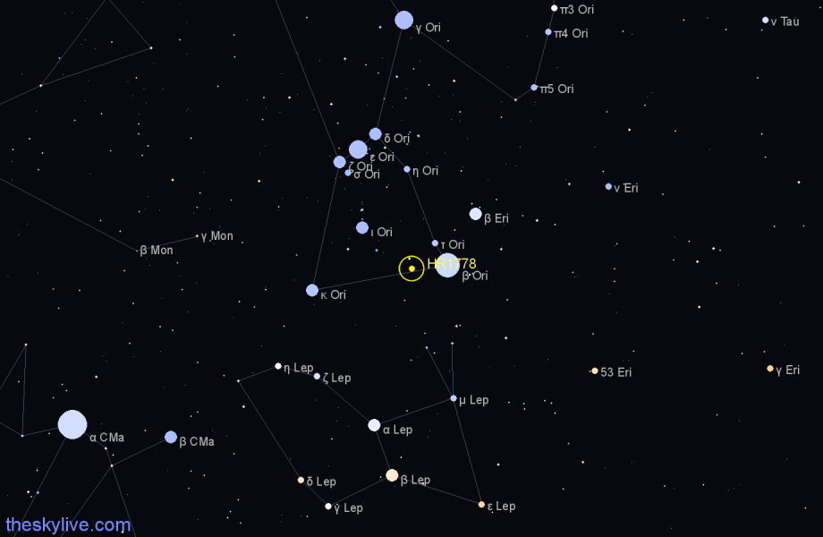 Finder chart HR1778 star