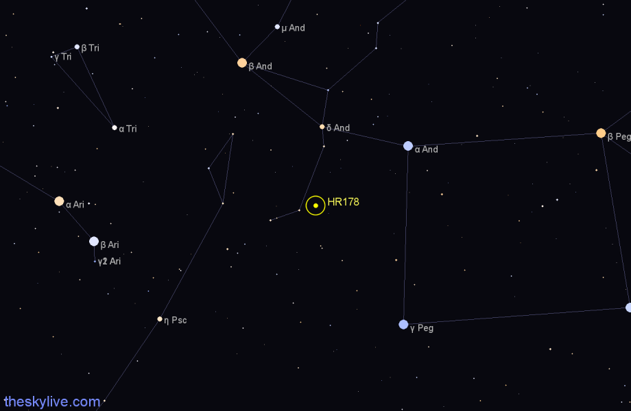 Finder chart HR178 star