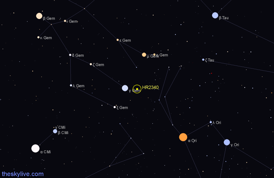 Finder chart HR2340 star