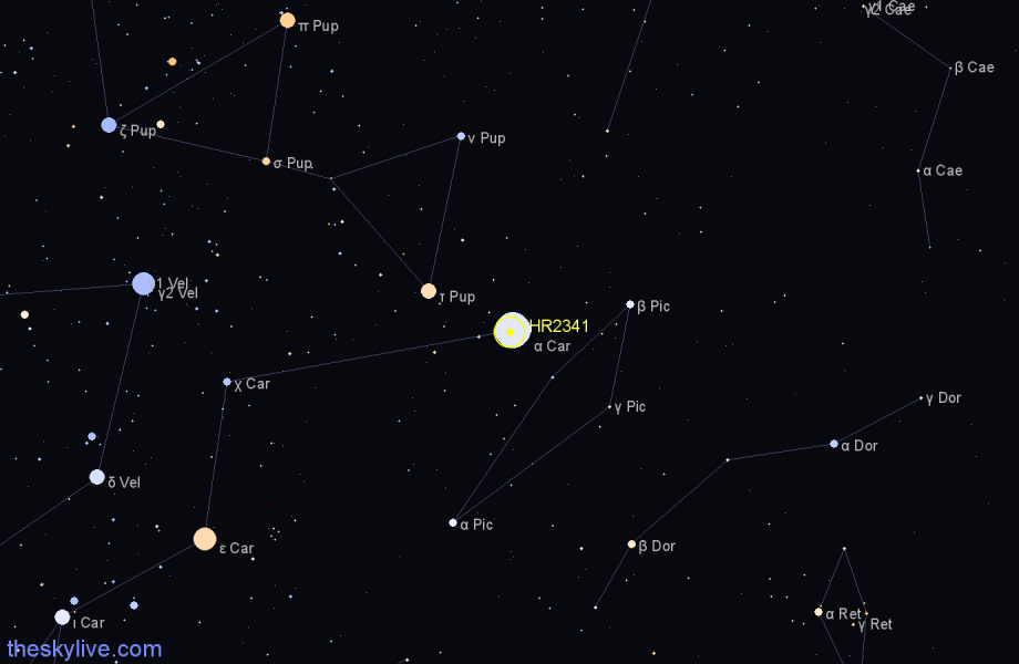 Finder chart HR2341 star